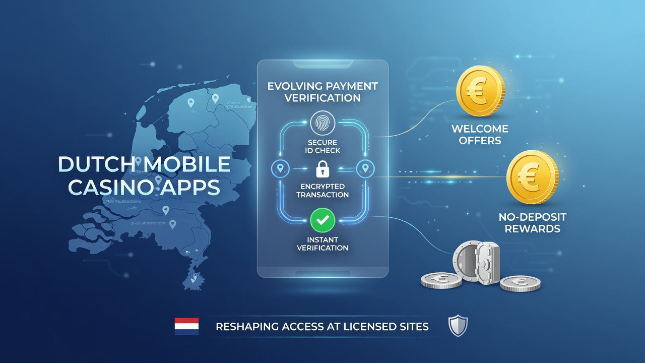 Mobiele casino app interface met verificatieproces op een Nederlandse smartphone