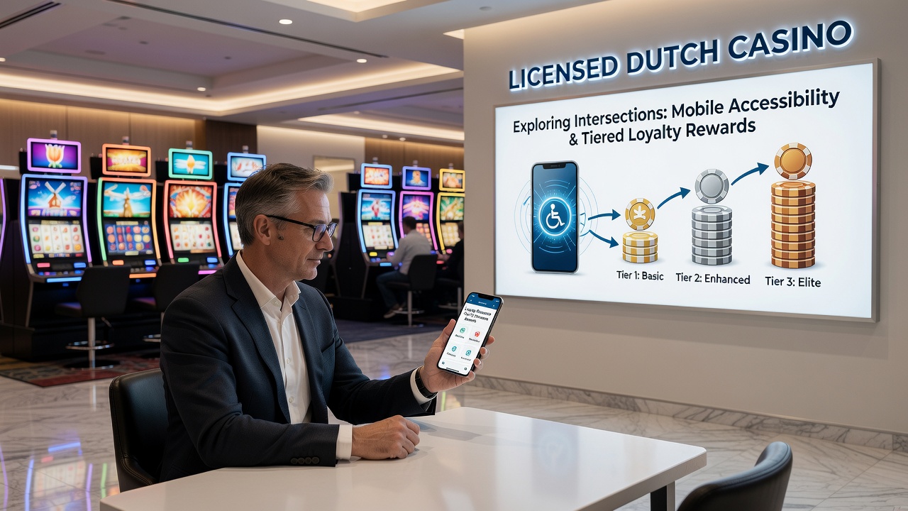 Loyaliteitsdashboard op een mobiel casino scherm met tier niveaus en beloningen
