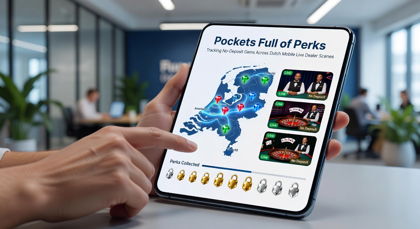 Smartphone close-up met no-deposit bonus geclaimd op live dealer roulette tafel in een Nederlands online casino